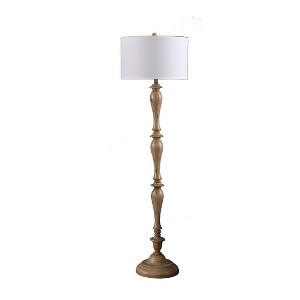 61.5" In Coastal Wood Effect Polyresin Floor Lamp - 1 of 1