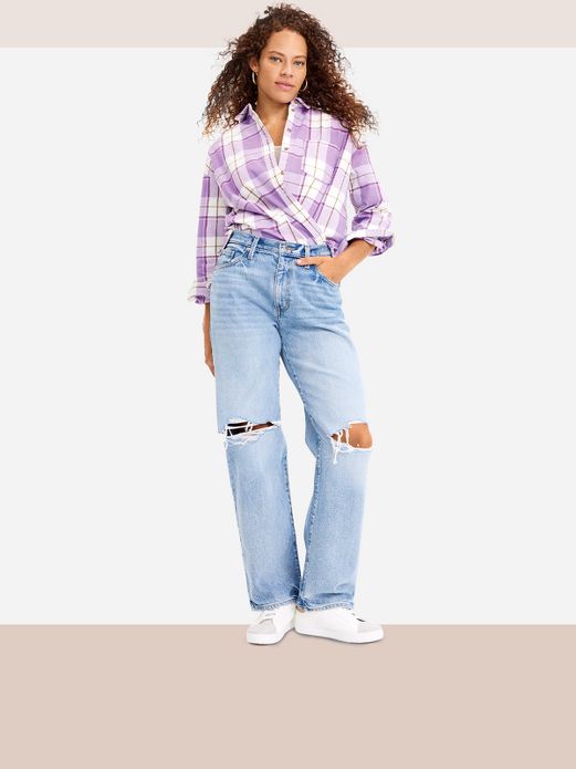 Agnes Orinda Women's Plus Size Jeans Zipper Back Yoke Stretch Roll Up Cuff Denim  Pants : Target