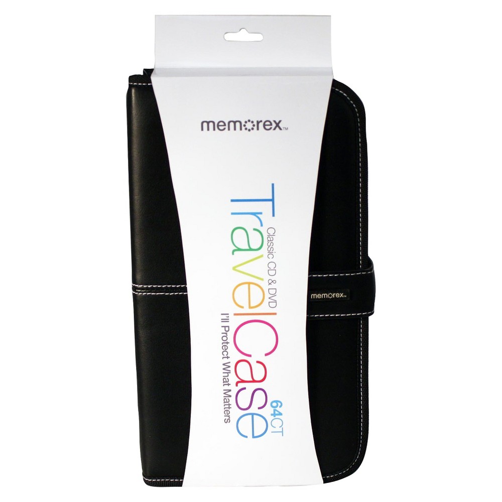 Memorex White Trim CD and DVD Travel Case 64-ct.