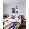 society6 Twin/Twin Extra Long Windowpane Brushed Cotton Sheet Set - 3 of 4