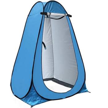 MPM 6FT Pop Up Privacy Tent Instant Shower Tent Portable Outdoor Rain Shelter, Camp Toilet, Dressing Changing Room with Carry Bag blue