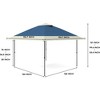 13' x 13' Pop up Canopy Instant Tent, No Edge Lifting Eaves Folding Shed Oxford Cloth for Patio,Garden,Beach - 3 of 4