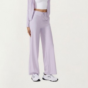 Anna-Kaci Active Women's High Waist Wide Leg Sweatpants with Drawstring Waistband - 1 of 4