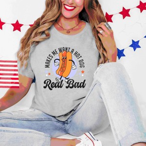 Simply Sage Market Me Wants A Hot Dog Real Bad Cartoon Short Sleeve Tee - 1 of 4