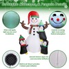 iMountek"5.9FT Inflatable Christmas Snowman & Penguin Yard Decoration with LED Lights & Air Blower"White - 2 of 4