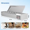 Winado 59 in. 150W 110V Refrigerated Prep Rail Countertop - 2 of 4