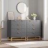 Dresser for Bedroom, 5 Drawer Dresser with Metal Legs, Modern Chest Organizer with Wide Storage, Chest of Drawers for Bedroom, Living Room, Entryway - 2 of 4