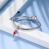 Red Rose Flower Charm European Bead Sterling Silver Ginger Lyne Collection - 2 of 4