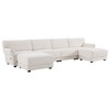 YOOCOZZ Chenille Sectional Sofa with Charging Ports, Petal Armrest Design and Movable Ottoman, 6 Seats - 2 of 4