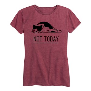 Women's - Instant Message - Not Today Cat Short Sleeve Graphic T-Shirt - 1 of 4