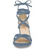 Allegra K Women's Open Toe Lace Up Strap High Block Heel Ankle Sandals - 2 of 4