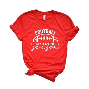 Simply Sage Market Women's Football Is My Favorite Season Ball Short Sleeve Graphic Tee - 1 of 2