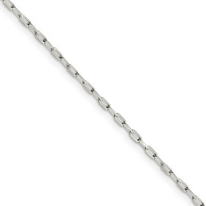 Black Bow Jewelry 1.75mm Sterling Silver Solid Elongated Open Cable Chain Necklace - 1 of 4