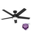 Hunter Fan 52" Skyflow Weather Max Indoor/Outdoor Ceiling Fan with LED Light Kit and Wall Control Matte Black - 2 of 4