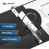 Davis Group 6pk 1.5" Premium Economy Round Ring Binder Black: Hard Cover, 275 Sheet Capacity, 2 Pockets, Polypropylene - 3 of 4