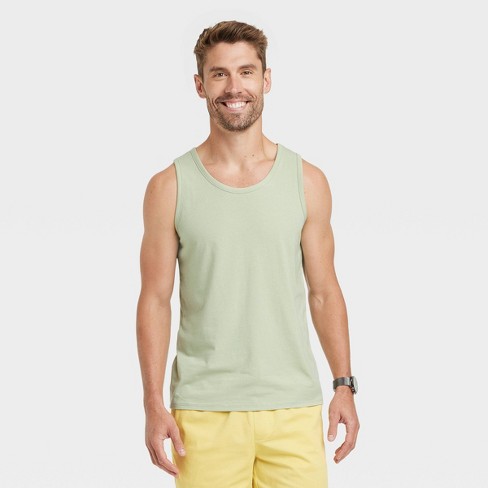 Men's Standard Fit Tank Top - Goodfellow & Co™ Light Green S