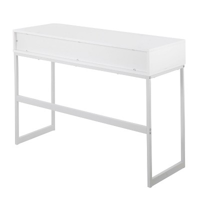 Franklin 32" Sleek Wood & Metal Console Table with Storage