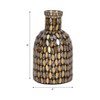 Glass Vase with Mosaic Design, Handcrafted Glam Decorative Accent for Home & Office, Glass Flower Holder for Living Room & Bedroom - 3 of 4