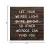 Slickblue Funny Weirdo Quote Wood Sign – Rustic 7x7 Wall Art – Unique Home Decor Plaque, Multiple Color Options - 3 of 3