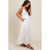 Pinkblush White Ruffle Trim Maternity Maxi Dress - 4 of 4
