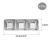 Unique Bargains Stainless Steel Divided Appetizer Sushi Soy Dipping Sauce Dishes 4 Pcs - 2 of 4