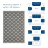 Modway Avena 9x12 Area Rug - Moroccan Quatrefoil Trellis Pattern Indoor/Outdoor Rug in Beige and Gray, Soft Polypropylene Weave - 2 of 4