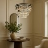 ALOADECOR 18'' Modern Classic Crystal Chandelier With Matte Black Finish 4-Light Tiered Pendant Ceiling Light For Dining Room Foyer Bedroom - 4 of 4