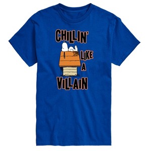 Men's - Peanuts - Halloween Chillin' Art Short Sleeve Graphic T-Shirt - 1 of 4