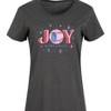 Women's - Instant Message - Christmas Joy To The World Sparkle Graphic T-shirt Dress - 2 of 4