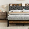 Metal Platform Bed Frame with Charging Station, Tufted Headboard, Storage Shelf & Steel Slats - 4 of 4