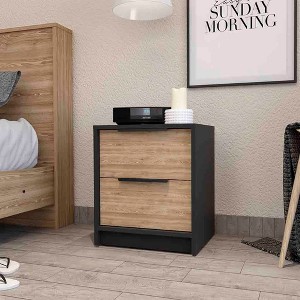 NicBex Modren Nightstand with 2 Large Drawers,Particle Board  Bedside Table with Stylish Base for Bedroom,Living Room - 1 of 4