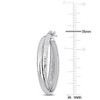 EVERLY JEWELRY | Sterling Silver White Hoop Earrings - 2 of 4