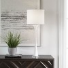 Uttermost Fountain Buffet Lamp – 34"H White Faux Marble Base with Crystal Foot & Brushed Nickel Accents - 2 of 4