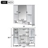 NicBex 35"Wall Cabinet with Mirror,Over the Toilet Storage Cabinet,Bathroom Wall Cabinet with Towel Rack,Medicine Cabinet with Bathroom Shelves - 3 of 4