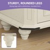 Nightstand with 3 Drawers Bedside Table Small Dresser for Bedroom Rustic White - 4 of 4
