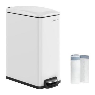 Songmics Slim Trash Can, 12.7 Gallon Garbage Can For Narrow Spaces With ...