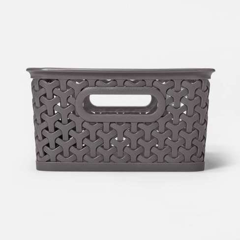 Y-weave Small Decorative Storage Basket Gray - Brightroom™ : Target