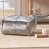 Nakisha Velvet Square Bean Bag Ottoman - Christopher Knight Home - 2 of 4
