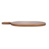 Storied Home Oval Acacia Wood Oval Cheese and Cutting Board with Handle, Natural - 3 of 4
