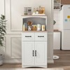 Lirago White Wooden Kitchen Storage Cabinet with Drawer Multi-Purpose Pantry Organizer 23.62"Dx15.75"Wx49.41"H - 2 of 4