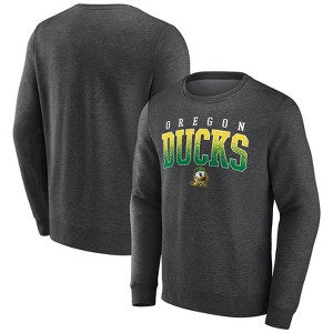 NCAA Oregon Ducks Men's Crew Neck Fleece Gray Sweatshirt - 1 of 3