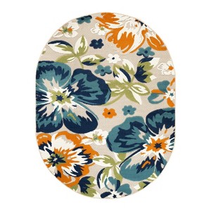 World Rug Gallery Bergamo Contemporary Floral Indoor/Outdoor Area Rug - 1 of 4