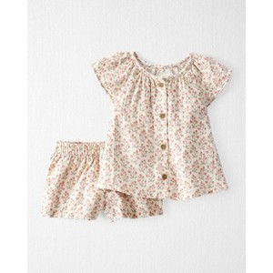 Little Planet by Carter's Organic Baby Girls' Woven Coordinate Set - 1 of 3