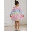 2Bunnies Girls' Ombre Sequin Long Sleeve Dress - 3 of 4