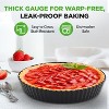 NutriChef 2-Piece Nonstick Round Tart Baking Pans with Removable Bottoms - 3 of 4