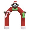 vidaXL Modern Inflatable Arch Gate with LED Lighting, 149.6" Multicolor Outdoor Christmas Decoration - Weather-Resistant Oxford Fabric with PU Coating - 3 of 4