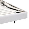 Twin Size Platform Bed Frame No Box Spring Needed Farmhouse Bed with LED Light Strips Headboard Storage Space 2 USB Charging Ports for Bedroom Beige - 3 of 4