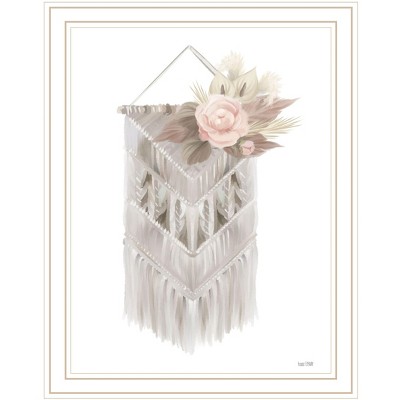 HomeRoots BOHEMIAN MACRAME White Framed Print Wall Art