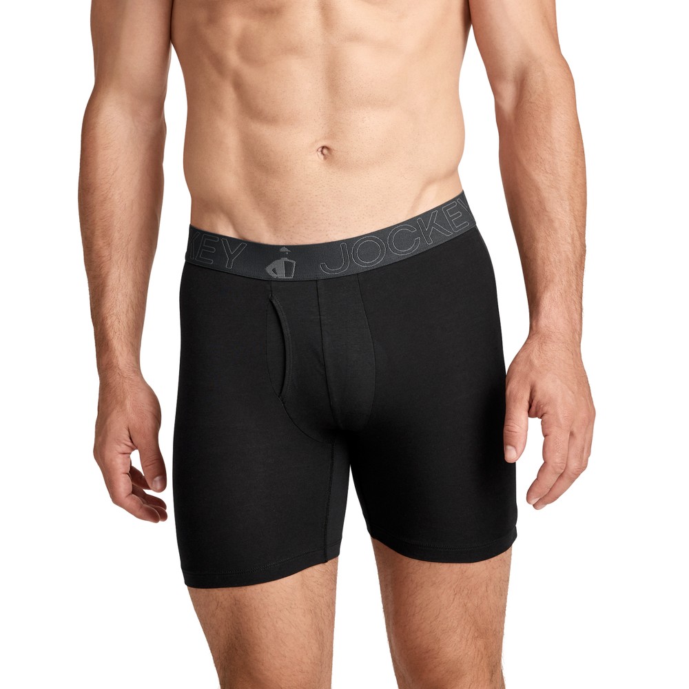 Jockey Generation™ Men's Cotton Stretch 3pk Boxer Briefs - Black S