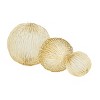 Set of 3 Metal Geometric Sculpture Gold – CosmoLiving by Cosmopolitan: Iron, Contemporary Style, Indoor Decor - 4 of 4